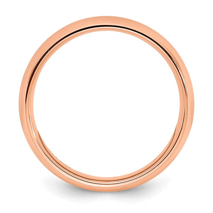 14K Rose Gold 3mm Standard Comfort Fit Wedding Band Size 5.5
