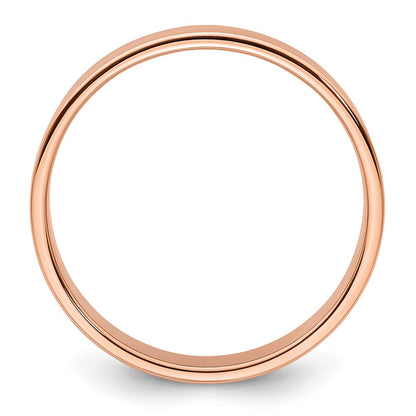 14k Rose Gold 5mm Lightweight Flat Wedding Band Size 9.5