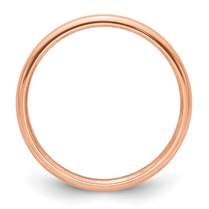 14k Rose Gold 2mm Half-Round Wedding Band Size 5