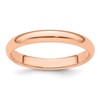 14k Rose Gold 3mm Half-Round Wedding Band Size 5