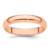 14k Rose Gold 4mm Half Round Wedding Band Size 11
