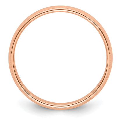 14k Rose Gold 5mm Milgrain Half-Round Wedding Band Size 11.5
