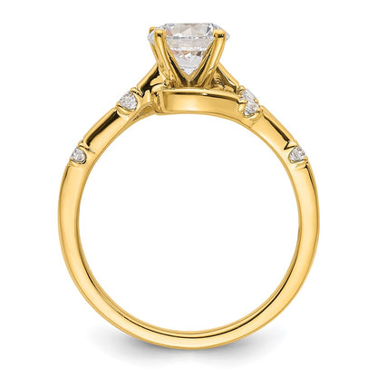 14k Diamond Bypass Semi-Mount Engagement Ring