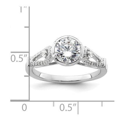 14K White Gold Diamond Semi-Mount Engagement Ring