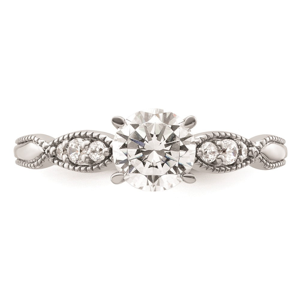 14k White Gold Diamond Semi-Mount Engagement Ring