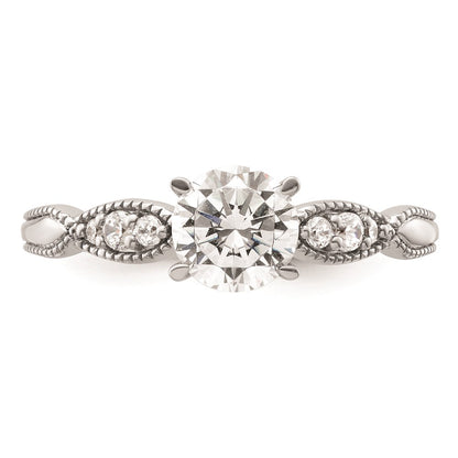 14k White Gold Diamond Semi-Mount Engagement Ring