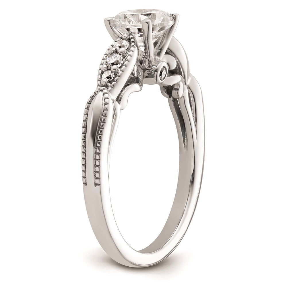 14k White Gold Diamond Semi-Mount Engagement Ring
