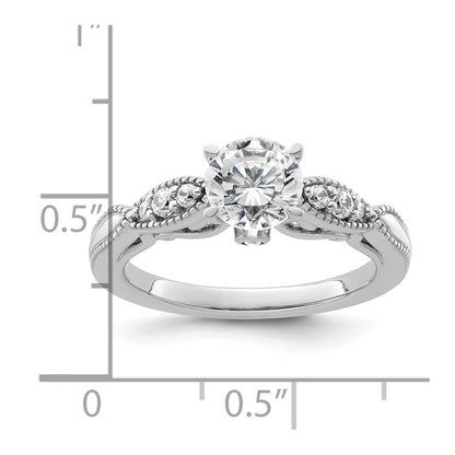 14k White Gold Diamond Semi-Mount Engagement Ring