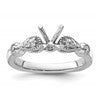 14k White Gold Diamond Semi-Mount Peg Set Engagement Ring