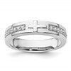 IBGoodman 14k White Gold 1/4 carat Lab Grown Diamond VS/SI+ G+ Complete Men's Cross Band