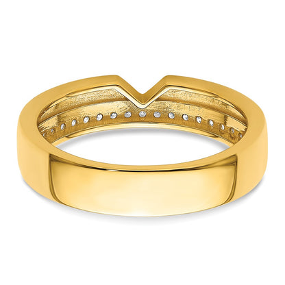 14k Diamond Mens Complete Wedding Band