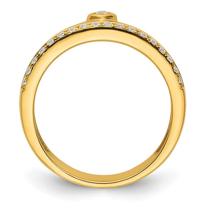14k Diamond Womens Complete Wedding Band
