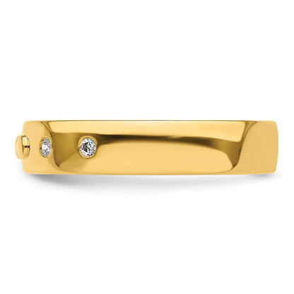 14k Infinity Diamond Mens Complete Wedding Band
