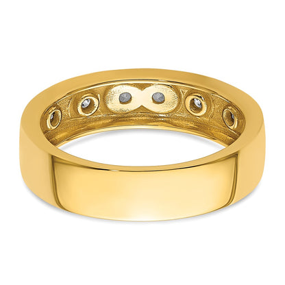 14k Infinity Diamond Womens Complete Wedding Band