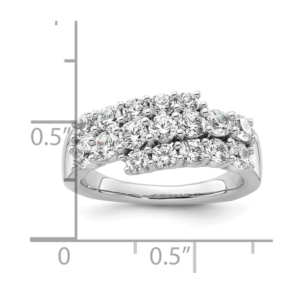 14K White Gold Lab Grown Diamond VS/SI+ G+ Triple Band