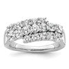14K White Gold Lab Grown Diamond VS/SI+ G+ Triple Band