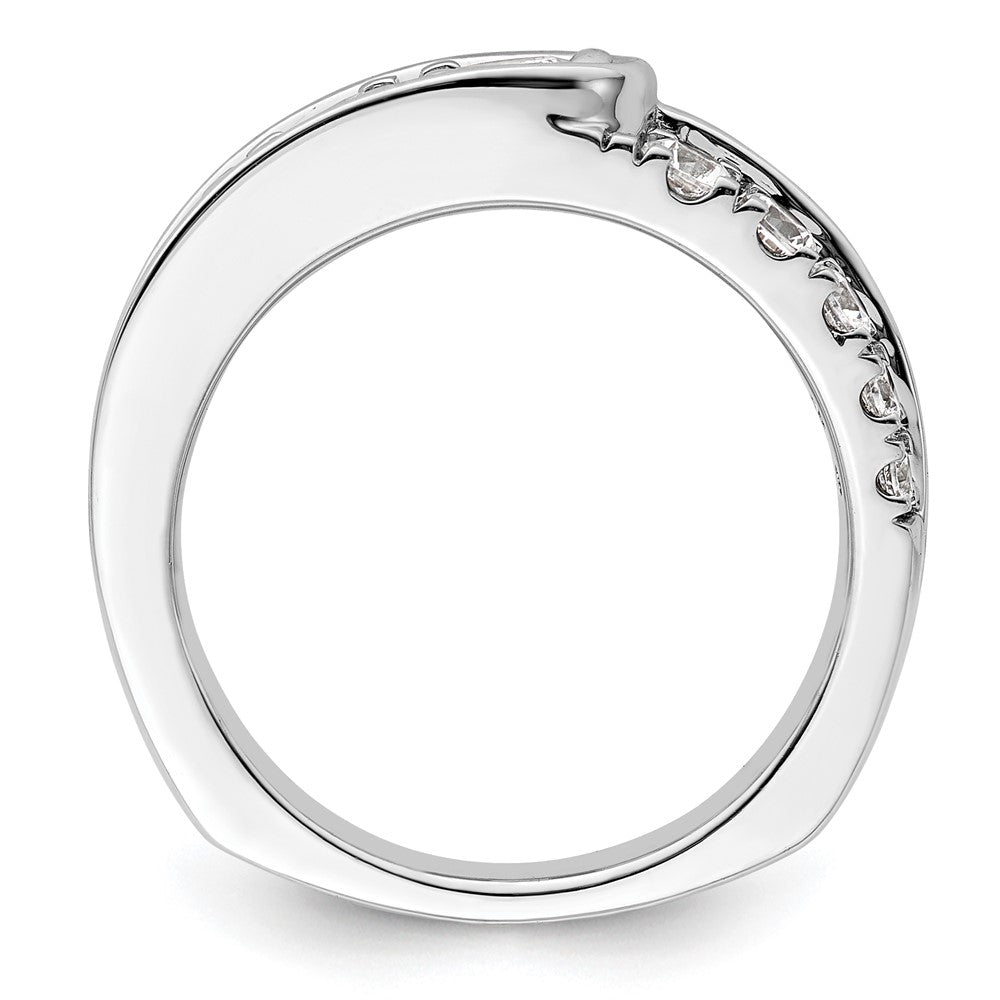 14K White Gold Lab Grown Diamond VS/SI+ G+ Complete Fancy Band