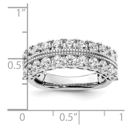 14k White Gold 1 3/4 carat Lab Grown Diamond VS/SI+ G+ Complete Fashion Band