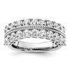 14k White Gold 1 3/4 carat Lab Grown Diamond VS/SI+ G+ Complete Fashion Band