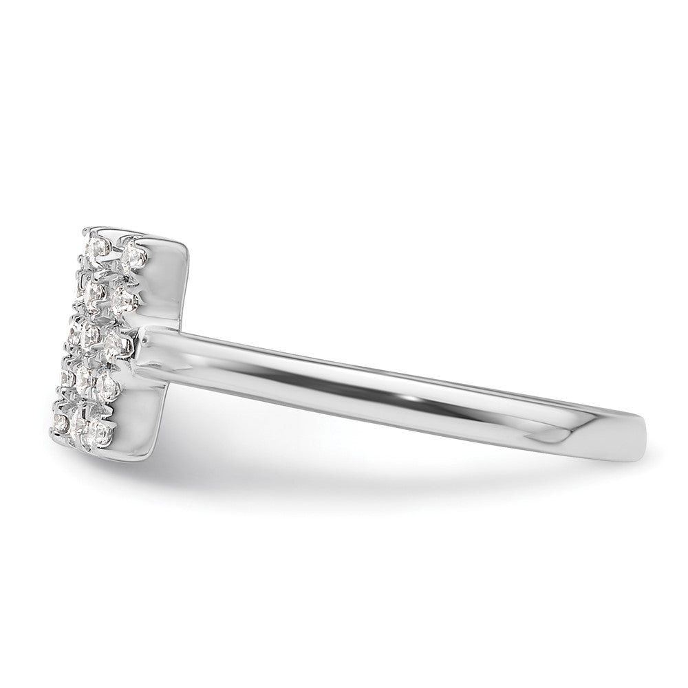 14k White Gold 1/5 carat Lab Grown Diamond VS/SI+ G+ Complete Initial N Adjustable Ring
