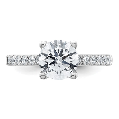 Platinum Certified 2.07ctw Round Lab Grown VS/SI FGH Dia Complete Engagemen