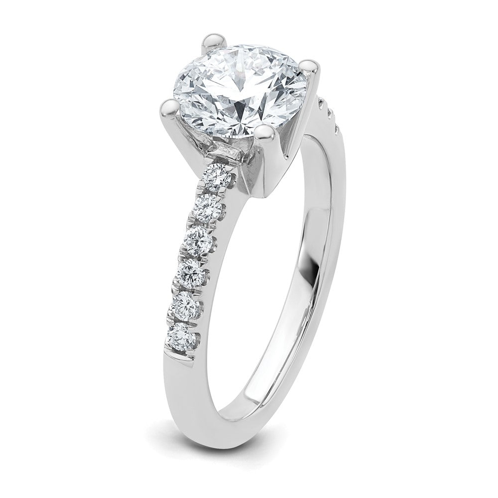 Platinum Certified 2.07ctw Round Lab Grown VS/SI FGH Dia Complete Engagemen