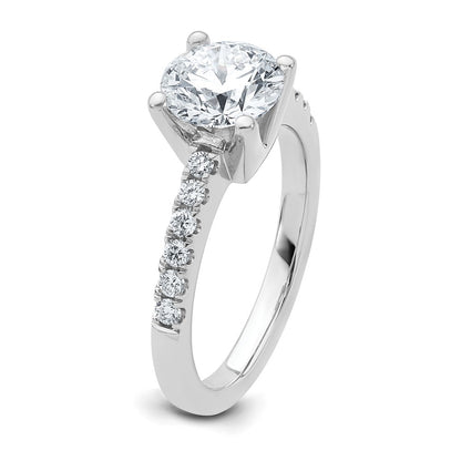 Platinum Certified 2.07ctw Round Lab Grown VS/SI FGH Dia Complete Engagemen