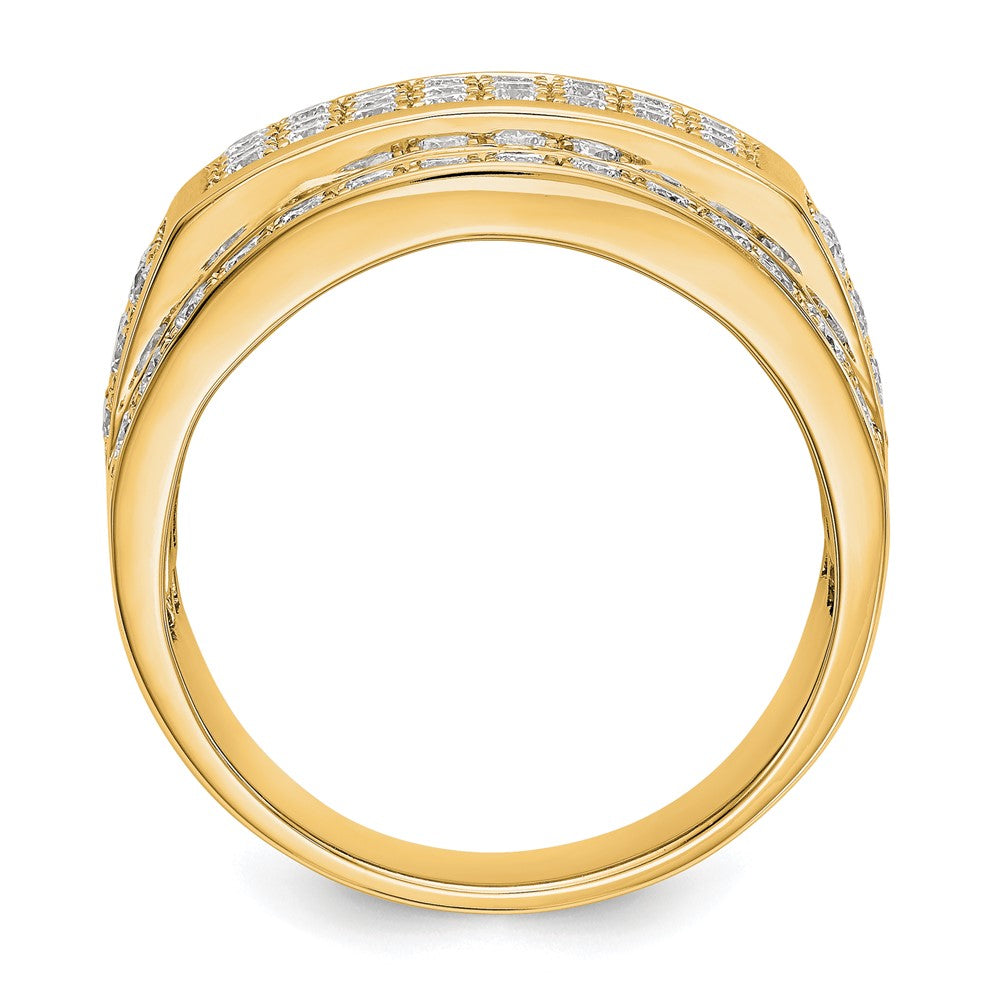 True Origin 14K Yellow Gold 2 carat Lab Grown Diamond VS+ F+ Complete Ring