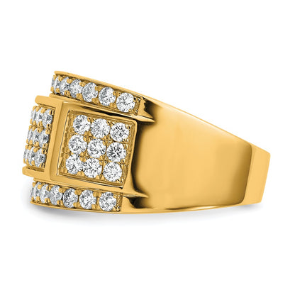 True Origin 14K Yellow Gold 2 carat Lab Grown Diamond VS+ F+ Complete Ring