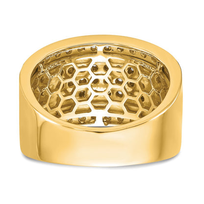 True Origin 14K Yellow Gold 2 carat Lab Grown Diamond VS+ F+ Complete Ring