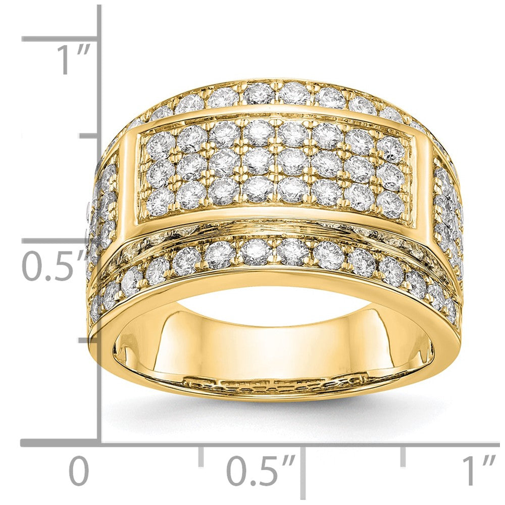 True Origin 14K Yellow Gold 2 carat Lab Grown Diamond VS+ F+ Complete Ring