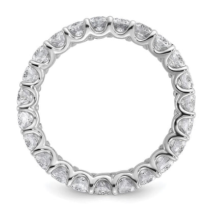 14k 3 carat Lab Grown Diamond VS/SI+ G+ Oval Complete Prong Set Size 6 Eternity Band