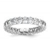 14k 3 carat Lab Grown Diamond VS/SI+ G+ Oval Complete Prong Set Size 6 Eternity Band