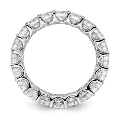 14k 4 carat Lab Grown Diamond VS/SI+ G+ Oval Complete Prong Set Size 7 Eternity Band