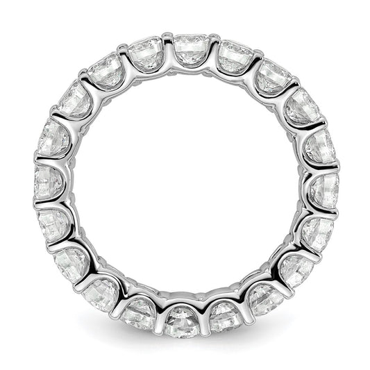 14k 4 carat Lab Grown Diamond VS/SI+ G+ Oval Complete Prong Set Size 7 Eternity Band