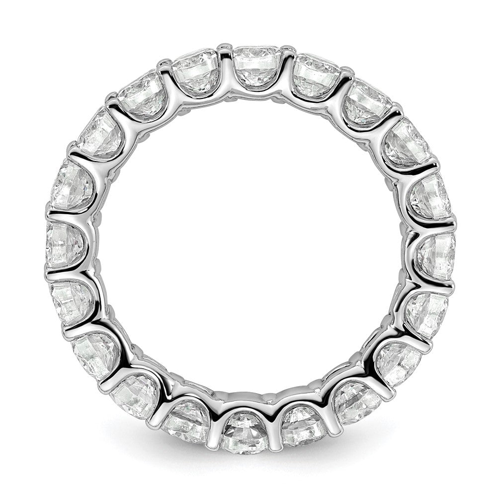 14k 4 carat Lab Grown Diamond VS/SI+ G+ Oval Complete Prong Set Size 6 Eternity Band