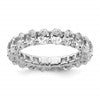 14k 4 carat Lab Grown Diamond VS/SI+ G+ Oval Complete Prong Set Size 7 Eternity Band