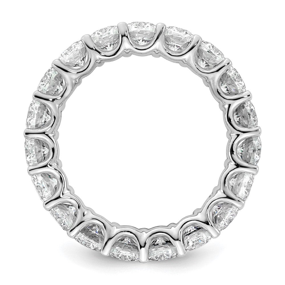 14k 5 carat Lab Grown Diamond VS/SI+ G+ Oval Complete Prong Set Size 5 Eternity Band