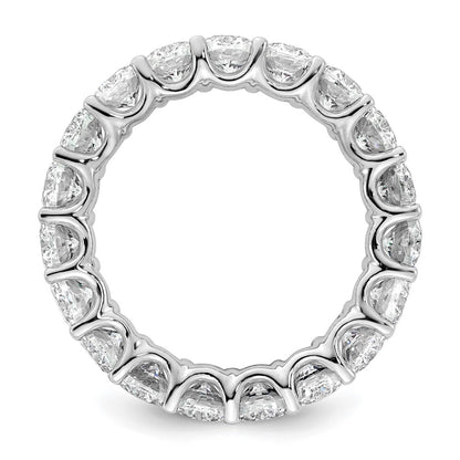 14k 5 carat Lab Grown Diamond VS/SI+ G+ Oval Complete Prong Set Size 5 Eternity Band