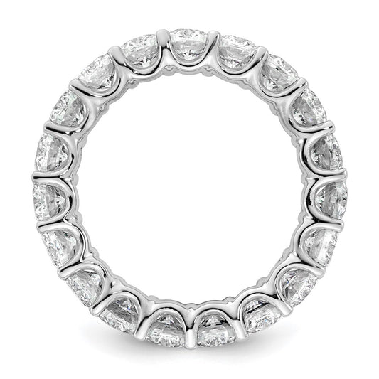 14k 5 carat Lab Grown Diamond VS/SI+ G+ Oval Complete Prong Set Size 9 Eternity Band