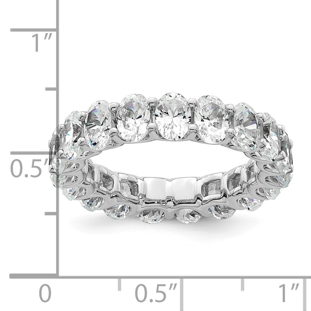 14k 5 carat Lab Grown Diamond VS/SI+ G+ Oval Complete Prong Set Size 5 Eternity Band
