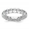 14k 5 carat Lab Grown Diamond VS/SI+ G+ Oval Complete Prong Set Size 8 Eternity Band