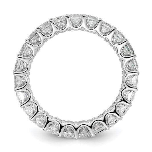 14k 3 carat Lab Grown Diamond VS/SI+ G+ Princess Complete Prong Set Size 8 Eternity Band