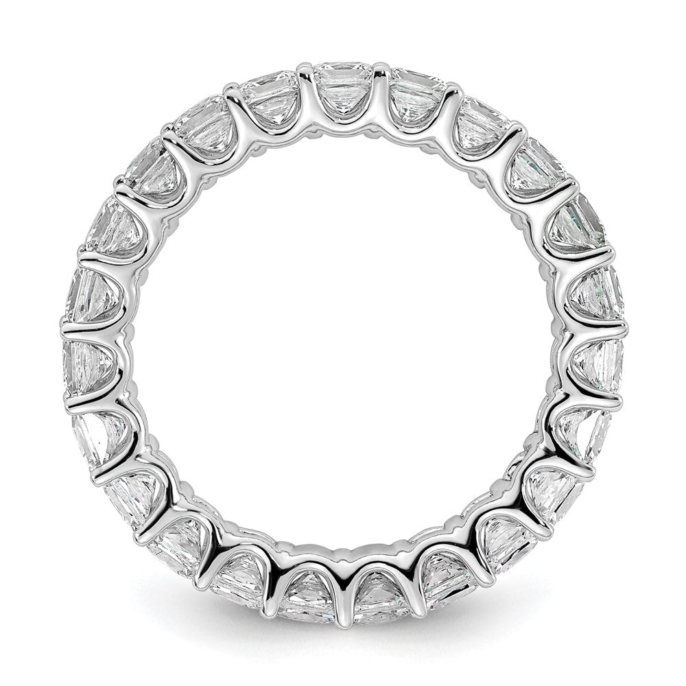 14k 3 carat Lab Grown Diamond VS/SI+ G+ Princess Complete Prong Set Size 4 Eternity Band