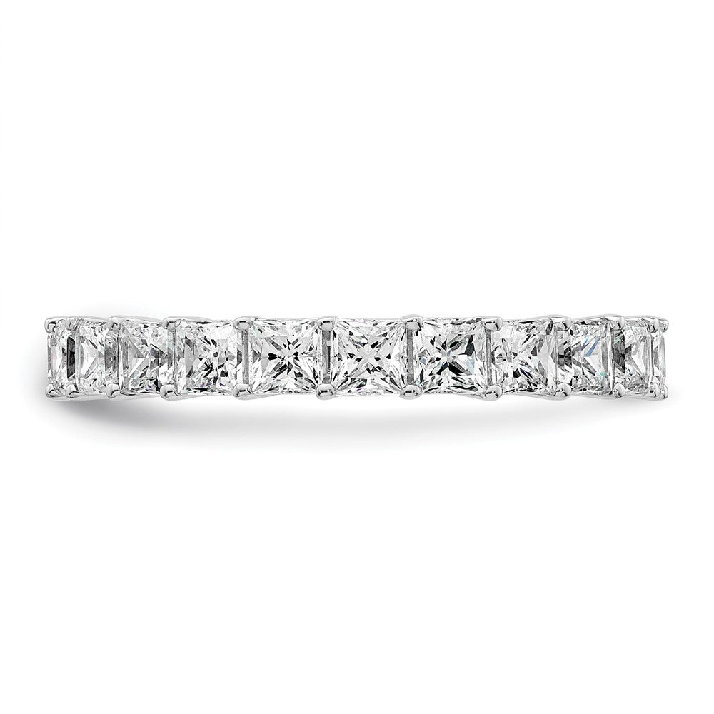 14k 3 carat Lab Grown Diamond VS/SI+ G+ Princess Complete Prong Set Size 4 Eternity Band