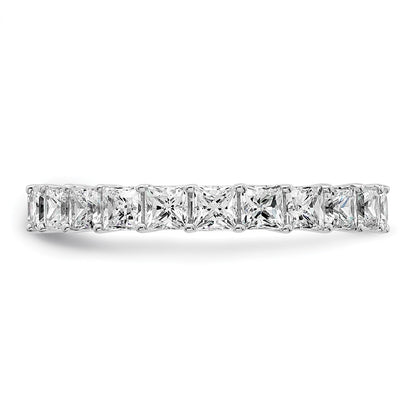 14k 3 carat Lab Grown Diamond VS/SI+ G+ Princess Complete Prong Set Size 5 Eternity Band