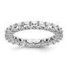 14k 3 carat Lab Grown Diamond VS/SI+ G+ Princess Complete Prong Set Size 4 Eternity Band