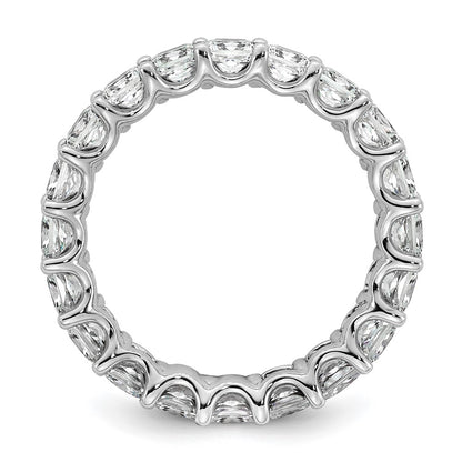 14k 4 carat Lab Grown Diamond VS/SI+ G+ Princess Complete Prong Set Size 8 Eternity Band