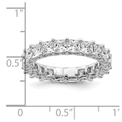 14k 4 carat Lab Grown Diamond VS/SI+ G+ Princess Complete Prong Set Size 6 Eternity Band