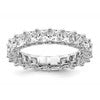14k 4 carat Lab Grown Diamond VS/SI+ G+ Princess Complete Prong Set Size 8 Eternity Band
